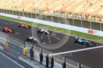 World © Octane Photographic Ltd. Formula 1 – Winter Test 2. Safety Car Standing Restart Practice. Circuit de Barcelona-Catalunya, Spain. Wednesday 7th March 2018.