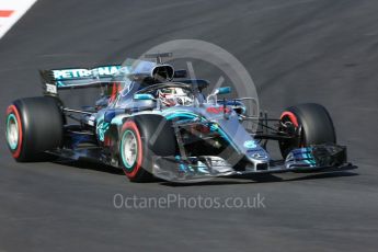 World © Octane Photographic Ltd. Formula 1 – Winter Test 2. Mercedes AMG Petronas Motorsport AMG F1 W09 EQ Power+ - Lewis Hamilton. Circuit de Barcelona-Catalunya, Spain. Wednesday 7th March 2018.