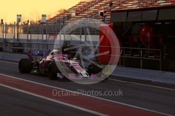 World © Octane Photographic Ltd. Formula 1 – Winter Test 2. Sahara Force India VJM11 - Esteban Ocon. Circuit de Barcelona-Catalunya, Spain. Wednesday 7th March 2018.