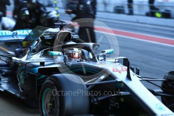 World © Octane Photographic Ltd. Formula 1 – Winter Test 2. Mercedes AMG Petronas Motorsport AMG F1 W09 EQ Power+ - Lewis Hamilton. Circuit de Barcelona-Catalunya, Spain. Wednesday 7th March 2018