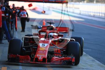 World © Octane Photographic Ltd. Formula 1 – Winter Test 2. Scuderia Ferrari SF71-H – Sebastian Vettel. Circuit de Barcelona-Catalunya, Spain. Wednesday 7th March 2018.