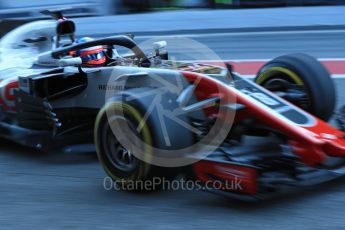 World © Octane Photographic Ltd. Formula 1 – Winter Test 2. Haas F1 Team VF-18 – Romain Grosjean. Circuit de Barcelona-Catalunya, Spain. Wednesday 7th March 2018.