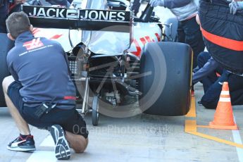 World © Octane Photographic Ltd. Formula 1 – Winter Test 2. Haas F1 Team VF-18 – Romain Grosjean. Circuit de Barcelona-Catalunya, Spain. Wednesday 7th March 2018.