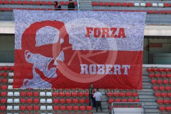 World © Octane Photographic Ltd. Formula 1 – Winter Test 2. Forza Robert Kubica flag. Circuit de Barcelona-Catalunya, Spain. Wednesday 7th March 2018.