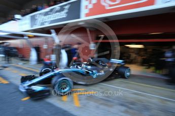 World © Octane Photographic Ltd. Formula 1 – Winter Test 2. Mercedes AMG Petronas Motorsport AMG F1 W09 EQ Power+ - Lewis Hamilton. Circuit de Barcelona-Catalunya, Spain. Wednesday 7th March 2018.