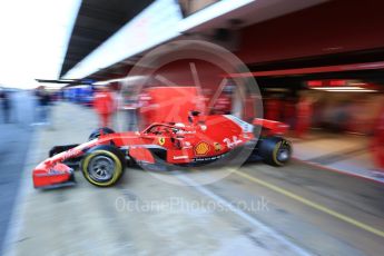 World © Octane Photographic Ltd. Formula 1 – Winter Test 2. Scuderia Ferrari SF71-H – Sebastian Vettel. Circuit de Barcelona-Catalunya, Spain. Wednesday 7th March 2018.