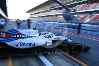 World © Octane Photographic Ltd. Formula 1 – Winter Test 2. Williams Martini Racing FW41 – Lance Stroll. Circuit de Barcelona-Catalunya, Spain. Wednesday 7th March 2018.