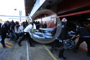 World © Octane Photographic Ltd. Formula 1 – Winter Test 2. Mercedes AMG Petronas Motorsport AMG F1 W09 EQ Power+ - Lewis Hamilton. Circuit de Barcelona-Catalunya, Spain. Wednesday 7th March 2018.