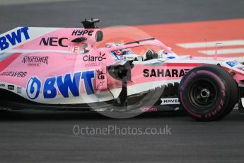 World © Octane Photographic Ltd. Formula 1 – Winter Test 2. Sahara Force India VJM11 - Sergio Perez. Circuit de Barcelona-Catalunya, Spain. Thursday 8th March 2018.