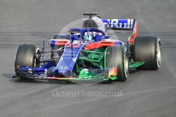 World © Octane Photographic Ltd. Formula 1 – Winter Test 2. Scuderia Toro Rosso STR13 – Pierre Gasly. Circuit de Barcelona-Catalunya, Spain. Thursday 8th March 2018.