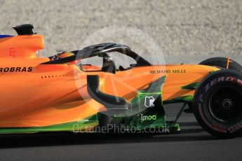 World © Octane Photographic Ltd. Formula 1 – Winter Test 2. McLaren MCL33 – Stoffel Vandoorne. Circuit de Barcelona-Catalunya, Spain. Thursday 8th March 2018.