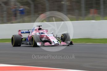 World © Octane Photographic Ltd. Formula 1 – Winter Test 2. Sahara Force India VJM11 - Sergio Perez. Circuit de Barcelona-Catalunya, Spain. Thursday 8th March 2018.