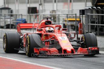 World © Octane Photographic Ltd. Formula 1 – Winter Test 2. Scuderia Ferrari SF71-H – Sebastian Vettel. Circuit de Barcelona-Catalunya, Spain. Thursday 8th March 2018.