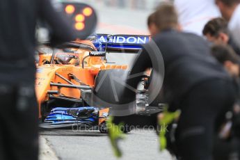 World © Octane Photographic Ltd. Formula 1 – Winter Test 2. McLaren MCL33 – Stoffel Vandoorne. Circuit de Barcelona-Catalunya, Spain. Thursday 8th March 2018.