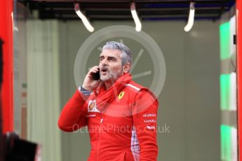 World © Octane Photographic Ltd. Formula 1 – Winter Test 2. Scuderia Ferrari Team Principal – Maurizio Arrivabene. Circuit de Barcelona-Catalunya, Spain. Thursday 8th March 2018.