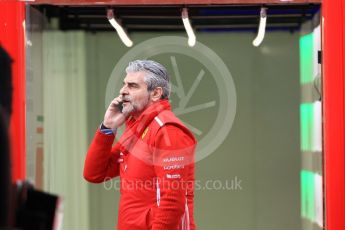 World © Octane Photographic Ltd. Formula 1 – Winter Test 2. Scuderia Ferrari Team Principal – Maurizio Arrivabene. Circuit de Barcelona-Catalunya, Spain. Thursday 8th March 2018.