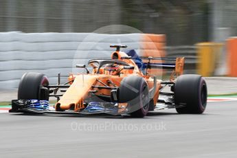 World © Octane Photographic Ltd. Formula 1 – Winter Test 2. McLaren MCL33 – Stoffel Vandoorne. Circuit de Barcelona-Catalunya, Spain. Thursday 8th March 2018.