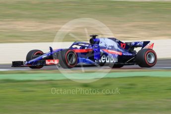 World © Octane Photographic Ltd. Formula 1 – Winter Test 2. Scuderia Toro Rosso STR13 – Pierre Gasly. Circuit de Barcelona-Catalunya, Spain. Thursday 8th March 2018.