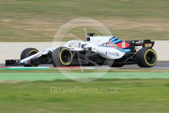 World © Octane Photographic Ltd. Formula 1 – Winter Test 2. Williams Martini Racing FW41 – Lance Stroll. Circuit de Barcelona-Catalunya, Spain. Thursday 8th March 2018.