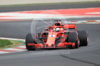 World © Octane Photographic Ltd. Formula 1 – Winter Test 2. Scuderia Ferrari SF71-H – Sebastian Vettel. Circuit de Barcelona-Catalunya, Spain. Thursday 8th March 2018.