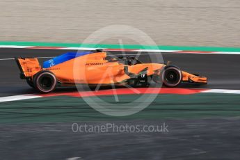 World © Octane Photographic Ltd. Formula 1 – Winter Test 2. McLaren MCL33 – Stoffel Vandoorne. Circuit de Barcelona-Catalunya, Spain. Thursday 8th March 2018.