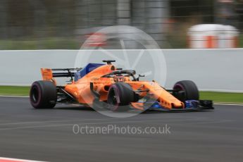 World © Octane Photographic Ltd. Formula 1 – Winter Test 2. McLaren MCL33 – Stoffel Vandoorne. Circuit de Barcelona-Catalunya, Spain. Thursday 8th March 2018.