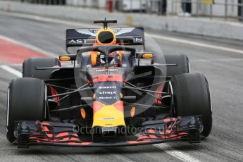 World © Octane Photographic Ltd. Formula 1 – Winter Test 2. Aston Martin Red Bull Racing TAG Heuer RB14 – Max Verstappen. Circuit de Barcelona-Catalunya, Spain. Thursday 8th March 2018.