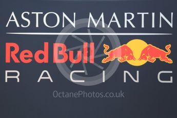 World © Octane Photographic Ltd. Formula 1 – Winter Test 2. Aston Martin Red Bull Racing logo. Circuit de Barcelona-Catalunya, Spain. Thursday 8th March 2018.