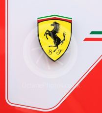 World © Octane Photographic Ltd. Formula 1 – Winter Test 2. Scuderia Ferrari logo. Circuit de Barcelona-Catalunya, Spain. Thursday 8th March 2018.