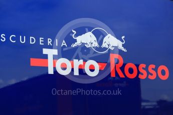 World © Octane Photographic Ltd. Formula 1 – Winter Test 2. Scuderia Toro Rosso logo. Circuit de Barcelona-Catalunya, Spain. Thursday 8th March 2018.