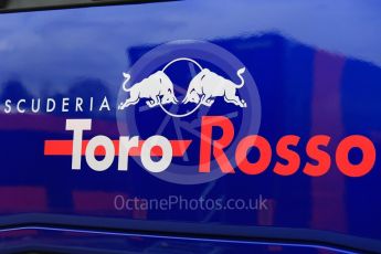 World © Octane Photographic Ltd. Formula 1 – Winter Test 2. Scuderia Toro Rosso logo. Circuit de Barcelona-Catalunya, Spain. Thursday 8th March 2018.