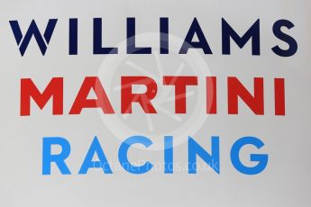 World © Octane Photographic Ltd. Formula 1 – Winter Test 2. Williams Martini Racing logo. Circuit de Barcelona-Catalunya, Spain. Thursday 8th March 2018.