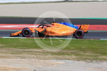 World © Octane Photographic Ltd. Formula 1 – Winter Test 2. McLaren MCL33 – Stoffel Vandoorne. Circuit de Barcelona-Catalunya, Spain. Thursday 8th March 2018.