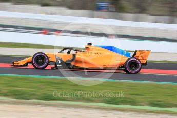 World © Octane Photographic Ltd. Formula 1 – Winter Test 2. McLaren MCL33 – Stoffel Vandoorne. Circuit de Barcelona-Catalunya, Spain. Thursday 8th March 2018.
