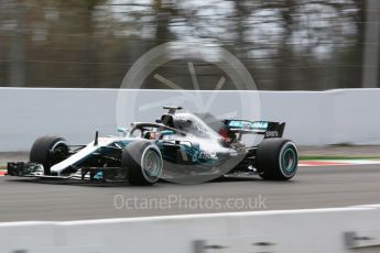 World © Octane Photographic Ltd. Formula 1 – Winter Test 2. Mercedes AMG Petronas Motorsport AMG F1 W09 EQ Power+ - Lewis Hamilton. Circuit de Barcelona-Catalunya, Spain. Thursday 8th March 2018.