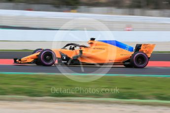 World © Octane Photographic Ltd. Formula 1 – Winter Test 2. McLaren MCL33 – Stoffel Vandoorne. Circuit de Barcelona-Catalunya, Spain. Thursday 8th March 2018.