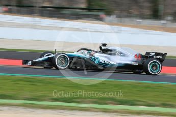 World © Octane Photographic Ltd. Formula 1 – Winter Test 2. Mercedes AMG Petronas Motorsport AMG F1 W09 EQ Power+ - Lewis Hamilton. Circuit de Barcelona-Catalunya, Spain. Thursday 8th March 2018.