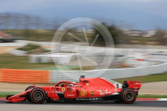 World © Octane Photographic Ltd. Formula 1 – Winter Test 2. Scuderia Ferrari SF71-H – Sebastian Vettel. Circuit de Barcelona-Catalunya, Spain. Thursday 8th March 2018.