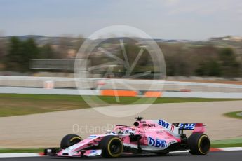 World © Octane Photographic Ltd. Formula 1 – Winter Test 2. Sahara Force India VJM11 - Sergio Perez. Circuit de Barcelona-Catalunya, Spain. Thursday 8th March 2018.