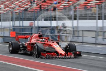 World © Octane Photographic Ltd. Formula 1 – Winter Test 2. Scuderia Ferrari SF71-H – Sebastian Vettel. Circuit de Barcelona-Catalunya, Spain. Thursday 8th March 2018.