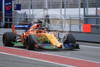 World © Octane Photographic Ltd. Formula 1 – Winter Test 2. McLaren MCL33 – Stoffel Vandoorne. Circuit de Barcelona-Catalunya, Spain. Thursday 8th March 2018.