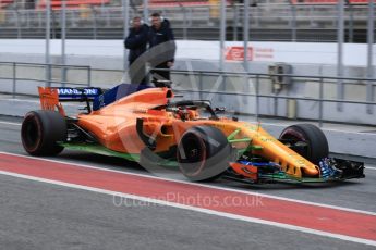 World © Octane Photographic Ltd. Formula 1 – Winter Test 2. McLaren MCL33 – Stoffel Vandoorne. Circuit de Barcelona-Catalunya, Spain. Thursday 8th March 2018.