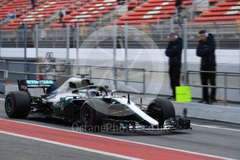 World © Octane Photographic Ltd. Formula 1 – Winter Test 2. Mercedes AMG Petronas Motorsport AMG F1 W09 EQ Power+ - Valtteri Bottas. Circuit de Barcelona-Catalunya, Spain. Thursday 8th March 2018.