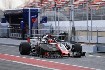World © Octane Photographic Ltd. Formula 1 – Winter Test 2. Haas F1 Team VF-18 – Kevin Magnussen. Circuit de Barcelona-Catalunya, Spain. Thursday 8th March 2018.