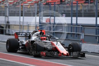 World © Octane Photographic Ltd. Formula 1 – Winter Test 2. Haas F1 Team VF-18 – Kevin Magnussen. Circuit de Barcelona-Catalunya, Spain. Thursday 8th March 2018.