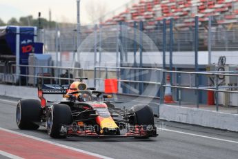 World © Octane Photographic Ltd. Formula 1 – Winter Test 2. Aston Martin Red Bull Racing TAG Heuer RB14 – Max Verstappen. Circuit de Barcelona-Catalunya, Spain. Thursday 8th March 2018.