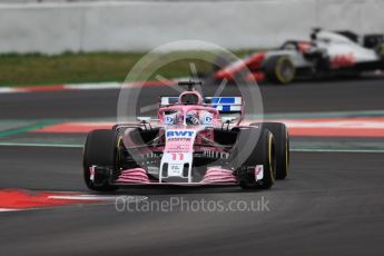 World © Octane Photographic Ltd. Formula 1 – Winter Test 2. Sahara Force India VJM11 - Sergio Perez. Circuit de Barcelona-Catalunya, Spain. Thursday 8th March 2018.