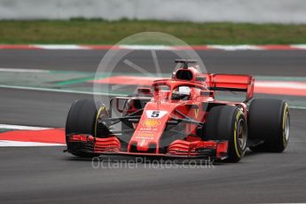 World © Octane Photographic Ltd. Formula 1 – Winter Test 2. Scuderia Ferrari SF71-H – Sebastian Vettel. Circuit de Barcelona-Catalunya, Spain. Thursday 8th March 2018.