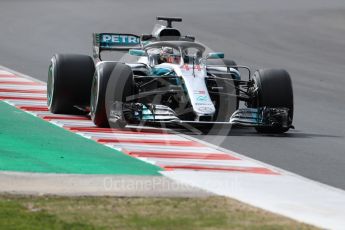 World © Octane Photographic Ltd. Formula 1 – Winter Test 2. Mercedes AMG Petronas Motorsport AMG F1 W09 EQ Power+ - Lewis Hamilton. Circuit de Barcelona-Catalunya, Spain. Thursday 8th March 2018.