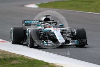 World © Octane Photographic Ltd. Formula 1 – Winter Test 2. Mercedes AMG Petronas Motorsport AMG F1 W09 EQ Power+ - Lewis Hamilton. Circuit de Barcelona-Catalunya, Spain. Thursday 8th March 2018.